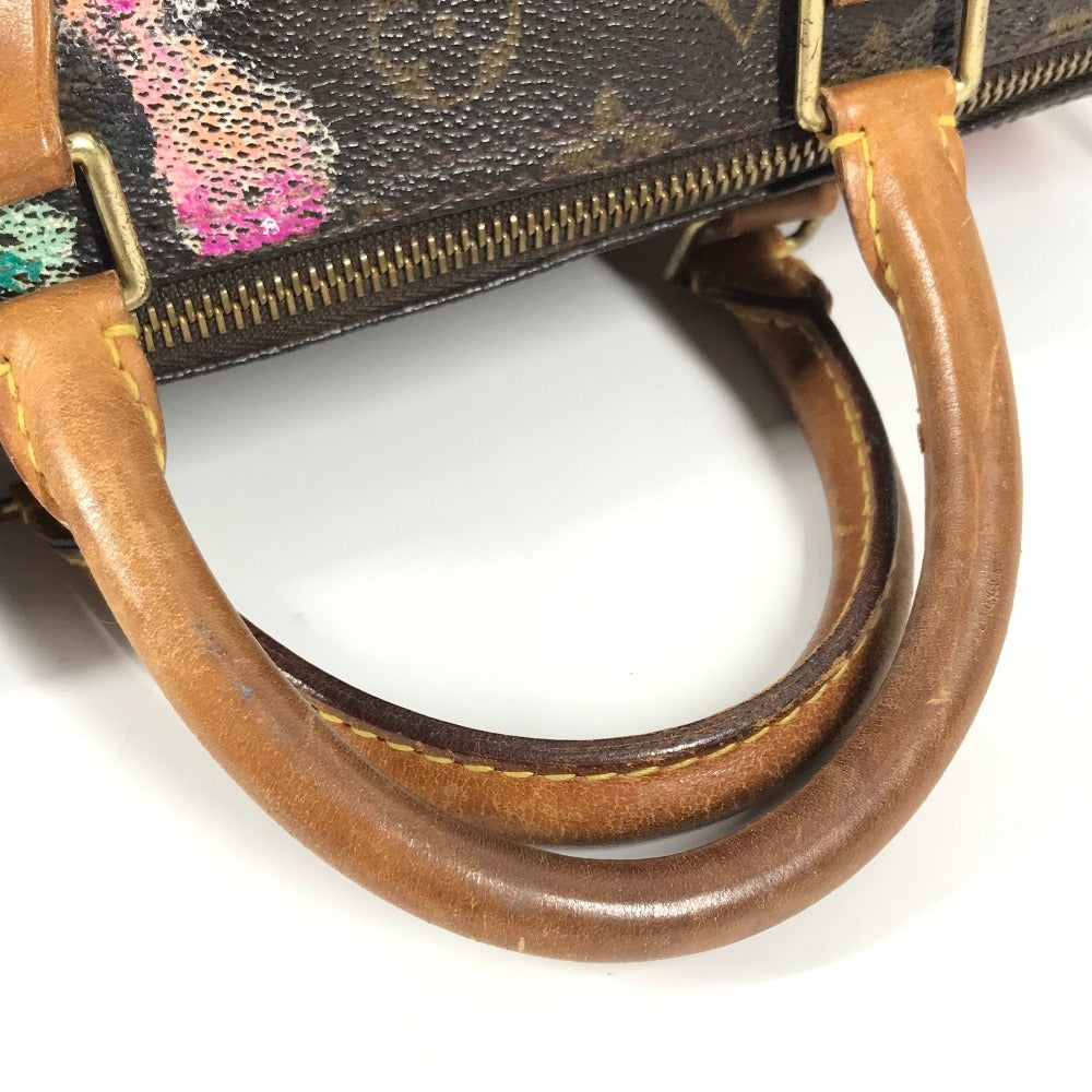 LOUIS VUITTON M48610 モノグラム ローズ 薔薇 スピーディ30 カバン ミニボストンバッグ ハンドバッグ モノグラムキャンバス レディース ブラウン