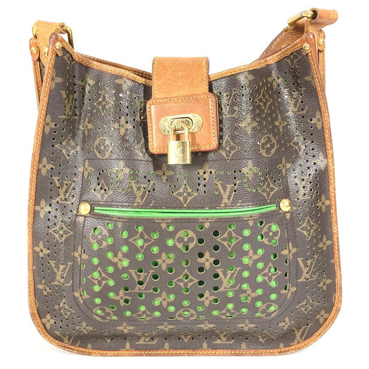 LOUIS VUITTON M95173 モノグラムペルフォ ミュゼット カバン 斜め掛け ショルダーバッグ モノグラムキャンバス ユニセックス グリーン