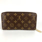 LOUIS VUITTON M60936 Monogram V Motif Zippy Wallet, Round Zipper, Long Wallet, Monogram Canvas, Unisex, Brown