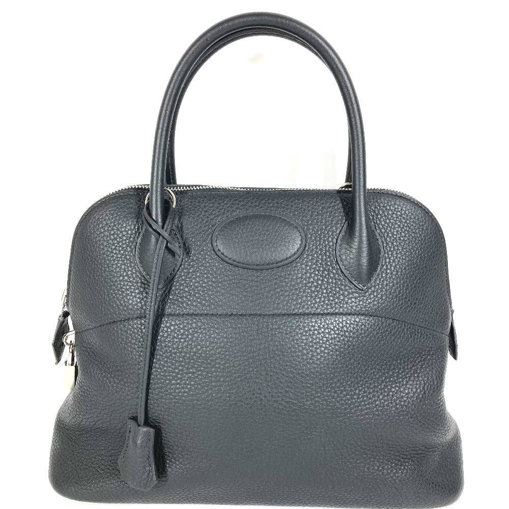 HERMES Bolide 31 Shoulder Bag, Tote Bag, Handbag, Taurillon Leather, Unisex, Black