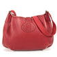 HERMES Vintage Rodeo de Rodeo de Bag, Crossbody Pochette Shoulder Bag, Leather, Unisex, Red