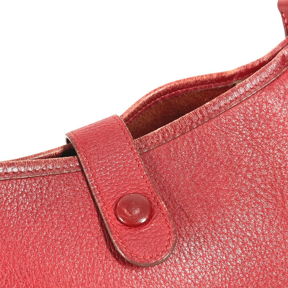 HERMES Vintage Rodeo de Rodeo de Bag, Crossbody Pochette Shoulder Bag, Leather, Unisex, Red