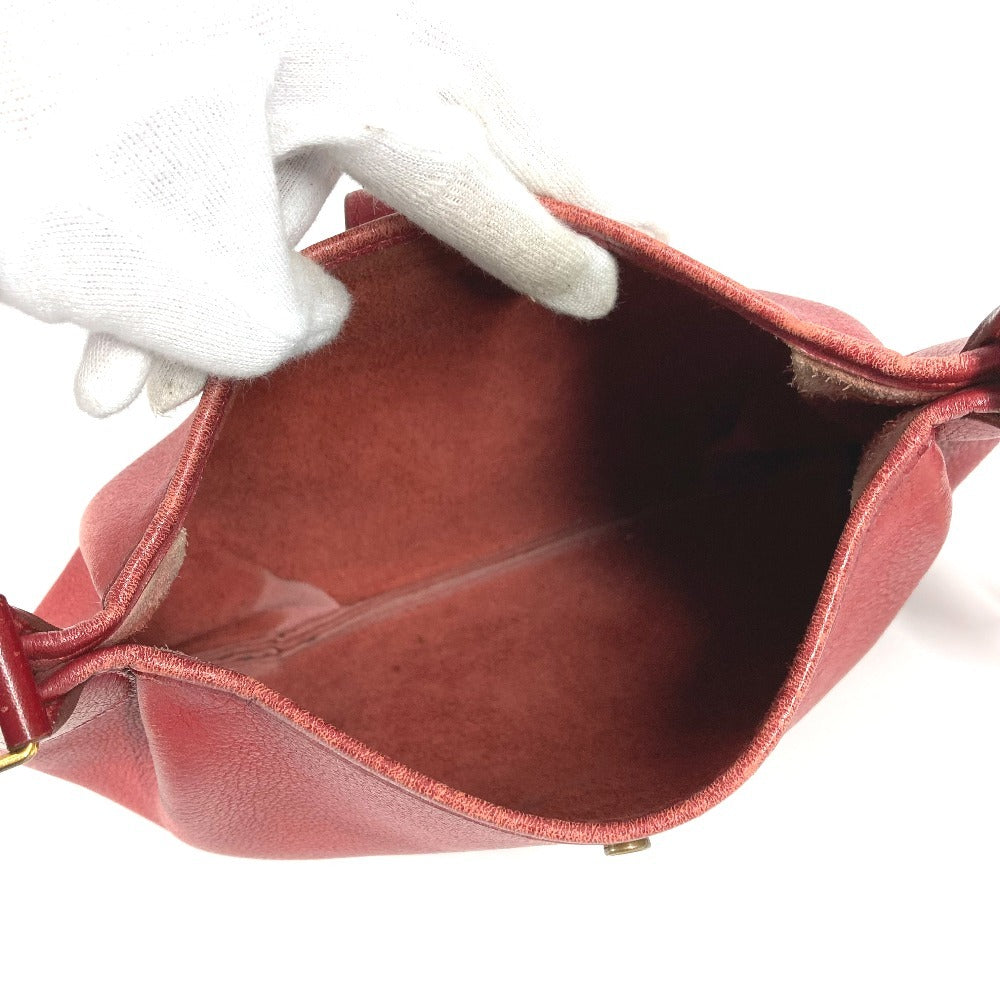 HERMES Vintage Rodeo de Rodeo de Bag, Crossbody Pochette Shoulder Bag, Leather, Unisex, Red