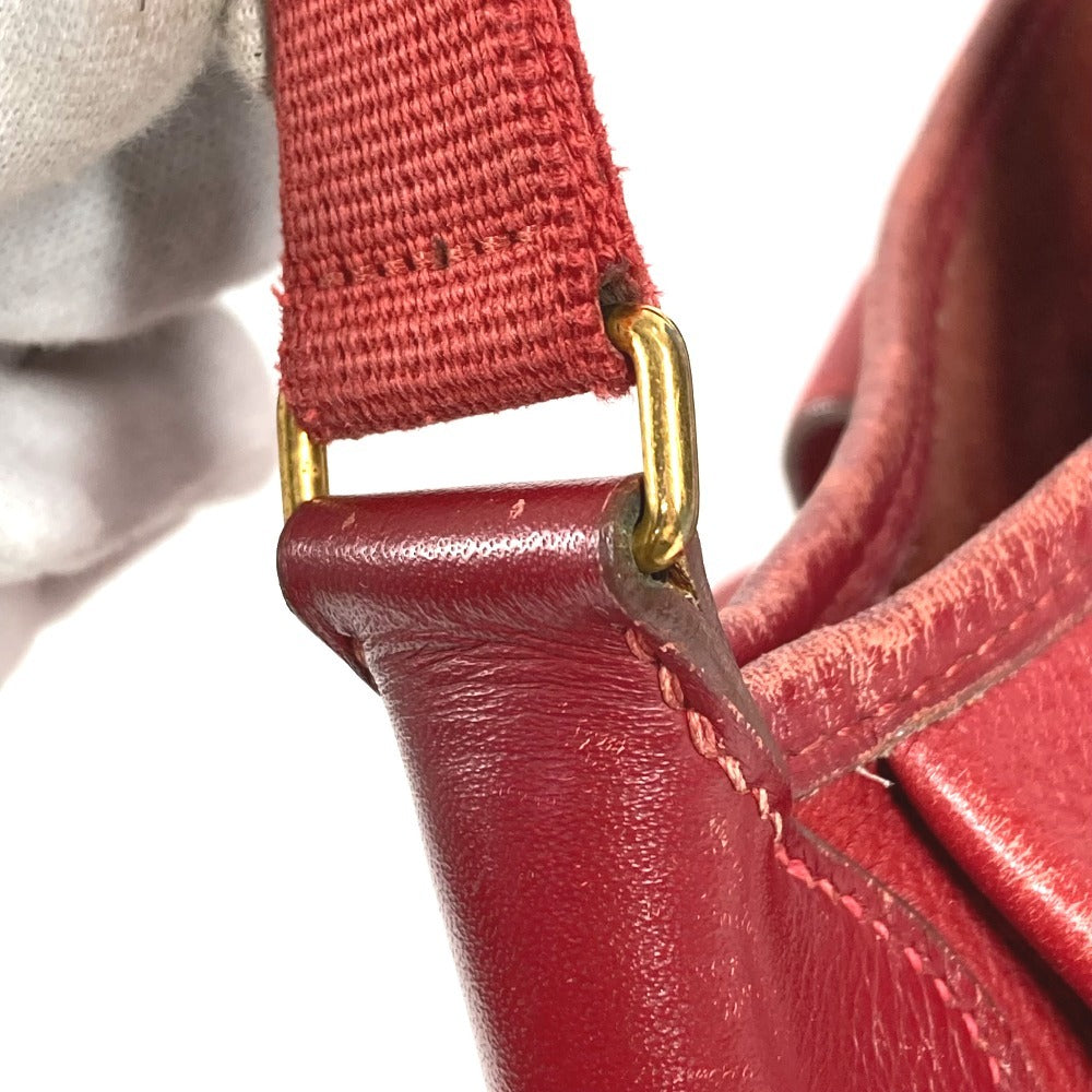 HERMES Vintage Rodeo de Rodeo de Bag, Crossbody Pochette Shoulder Bag, Leather, Unisex, Red