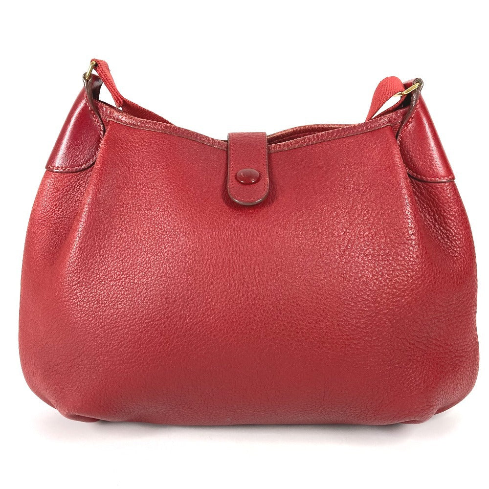 HERMES Vintage Rodeo de Rodeo de Bag, Crossbody Pochette Shoulder Bag, Leather, Unisex, Red