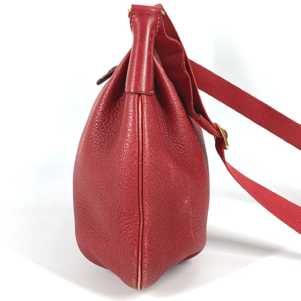 HERMES Vintage Rodeo de Rodeo de Bag, Crossbody Pochette Shoulder Bag, Leather, Unisex, Red