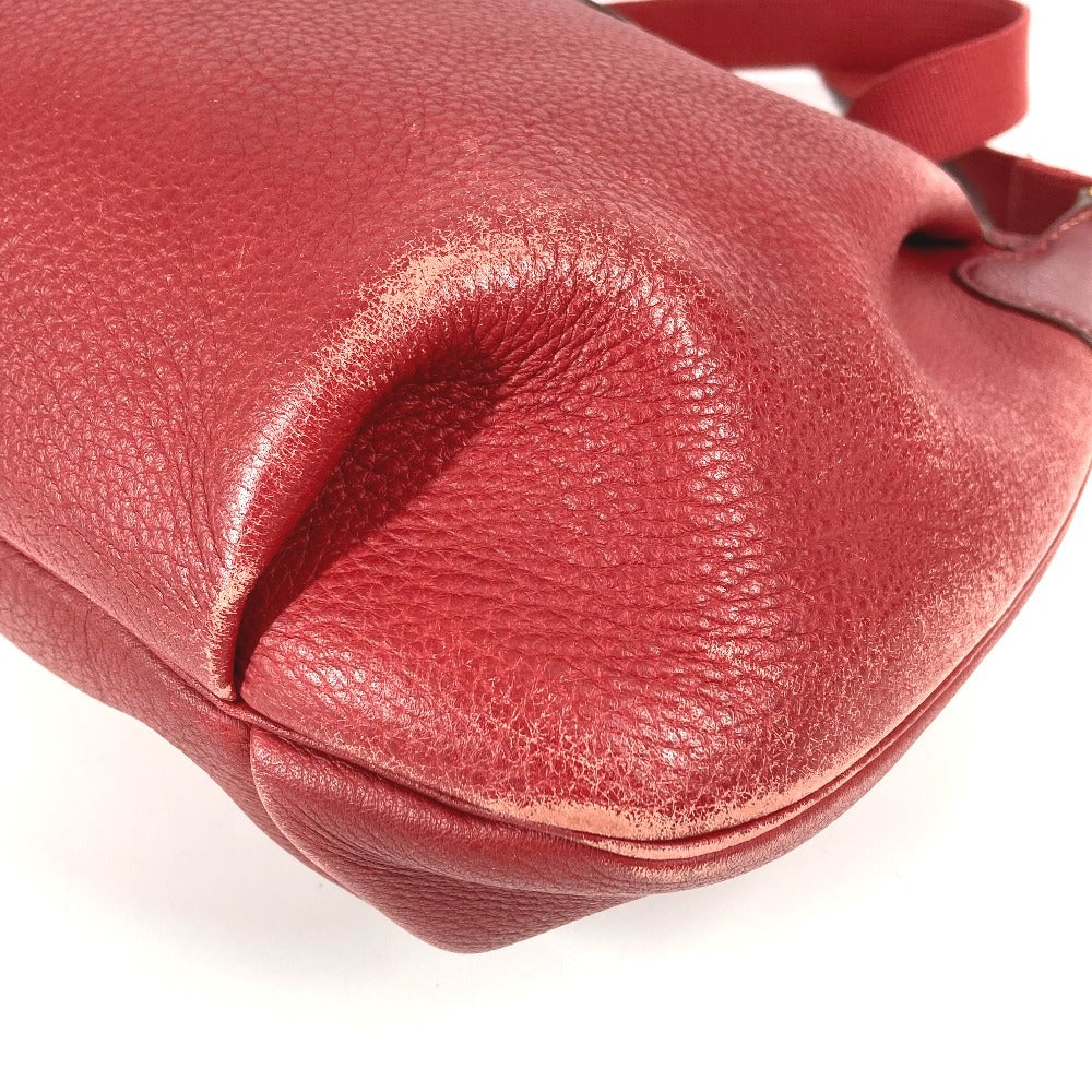 HERMES Vintage Rodeo de Rodeo de Bag, Crossbody Pochette Shoulder Bag, Leather, Unisex, Red