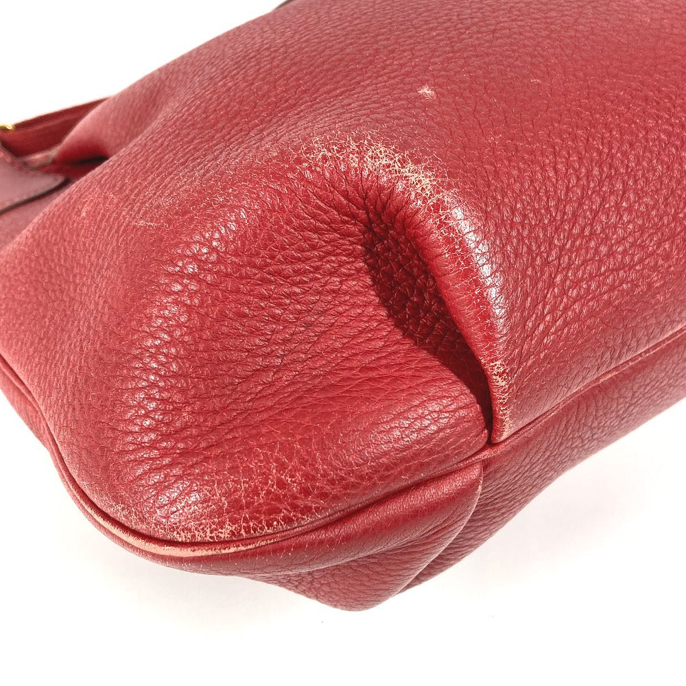HERMES Vintage Rodeo de Rodeo de Bag, Crossbody Pochette Shoulder Bag, Leather, Unisex, Red