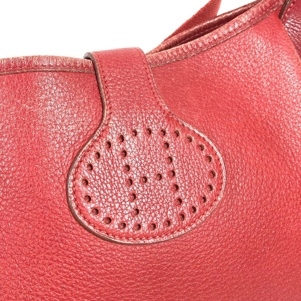 HERMES Vintage Rodeo de Rodeo de Bag, Crossbody Pochette Shoulder Bag, Leather, Unisex, Red
