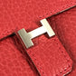 HERMES Hロゴ アメリー カバン ポシェット 斜め掛け フラップ ショルダーバッグ レザー ユニセックス レッド