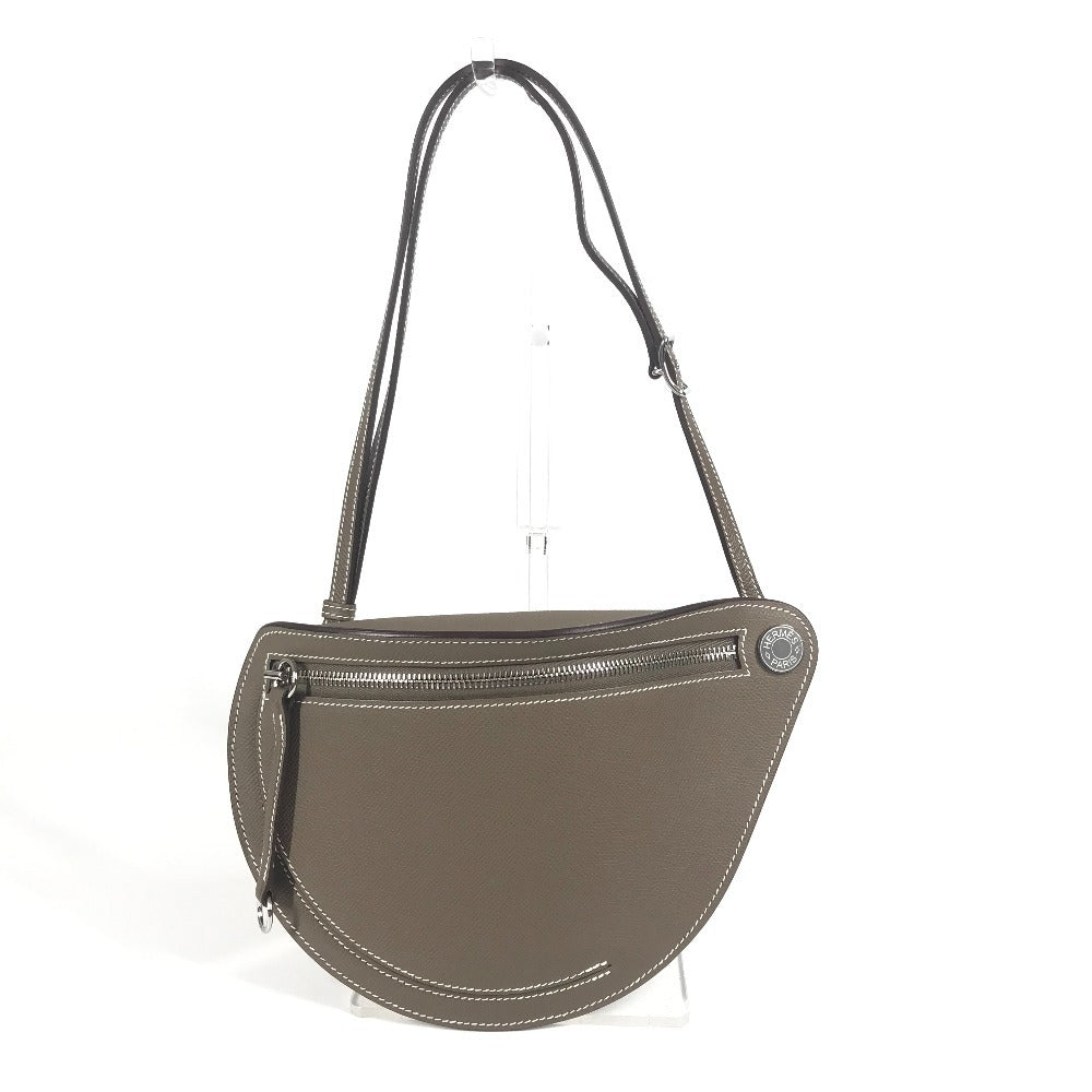 HERMES バッグ 《プティット・コース》 カバン 斜め掛け 肩掛け ショルダーバッグ エプソン ユニセックス エトゥープ グレー
