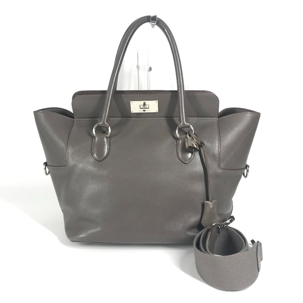 HERMES ツールボックス 26 ツールボックス26 カバン 斜め掛け 肩掛け 2WAYバッグ ハンドバッグ ショルダーバッグ レザー ユニセックス エタン グレー