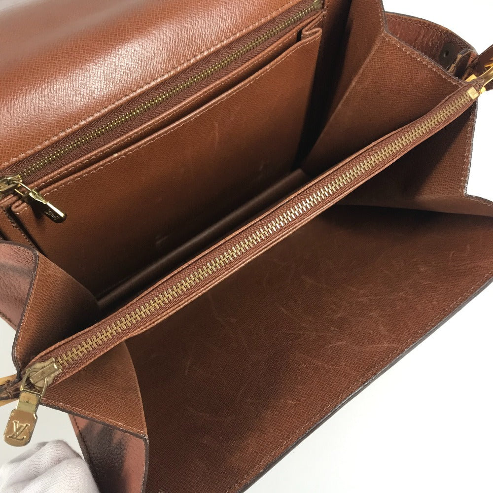 LOUIS VUITTON M51412 Monogram Ron Point Pochette Flap Vintage Shoulder Bag in Monogram Canvas, Unisex, Brown