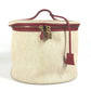 HERMES Two-Tone Intercity Box Makeup Case, Handbag, Leather/Coated Canvas, Red