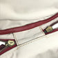 HERMES Two-Tone Intercity Box Makeup Case, Handbag, Leather/Coated Canvas, Red