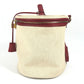 HERMES Two-Tone Intercity Box Makeup Case, Handbag, Leather/Coated Canvas, Red