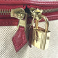 HERMES Two-Tone Intercity Box Makeup Case, Handbag, Leather/Coated Canvas, Red