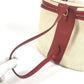 HERMES Two-Tone Intercity Box Makeup Case, Handbag, Leather/Coated Canvas, Red
