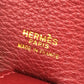 HERMES Two-Tone Intercity Box Makeup Case, Handbag, Leather/Coated Canvas, Red
