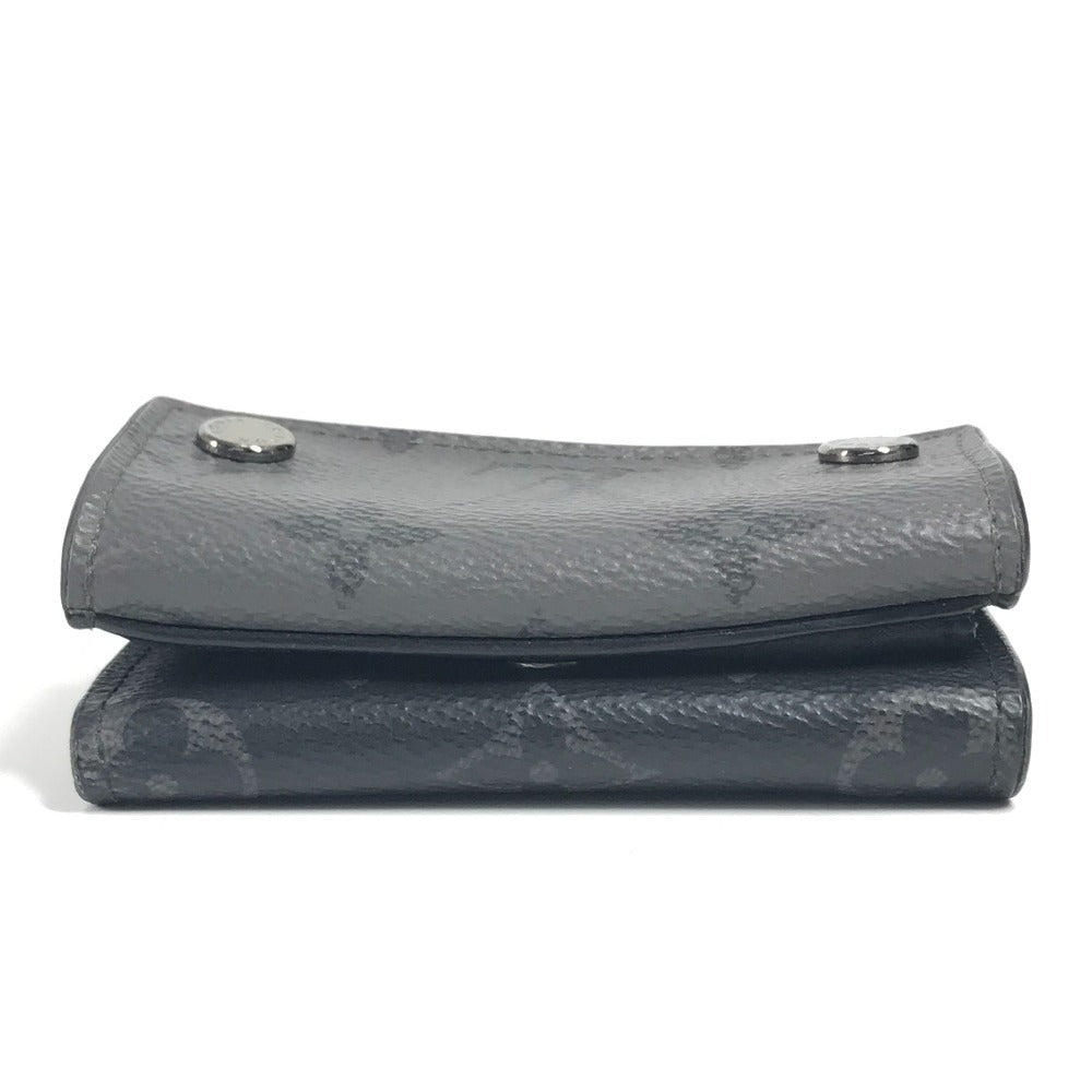 LOUIS VUITTON M45417 Monogram Eclipse Discovery Compact Wallet, Tri-fold Wallet, Monogram Eclipse Canvas, Unisex, Black