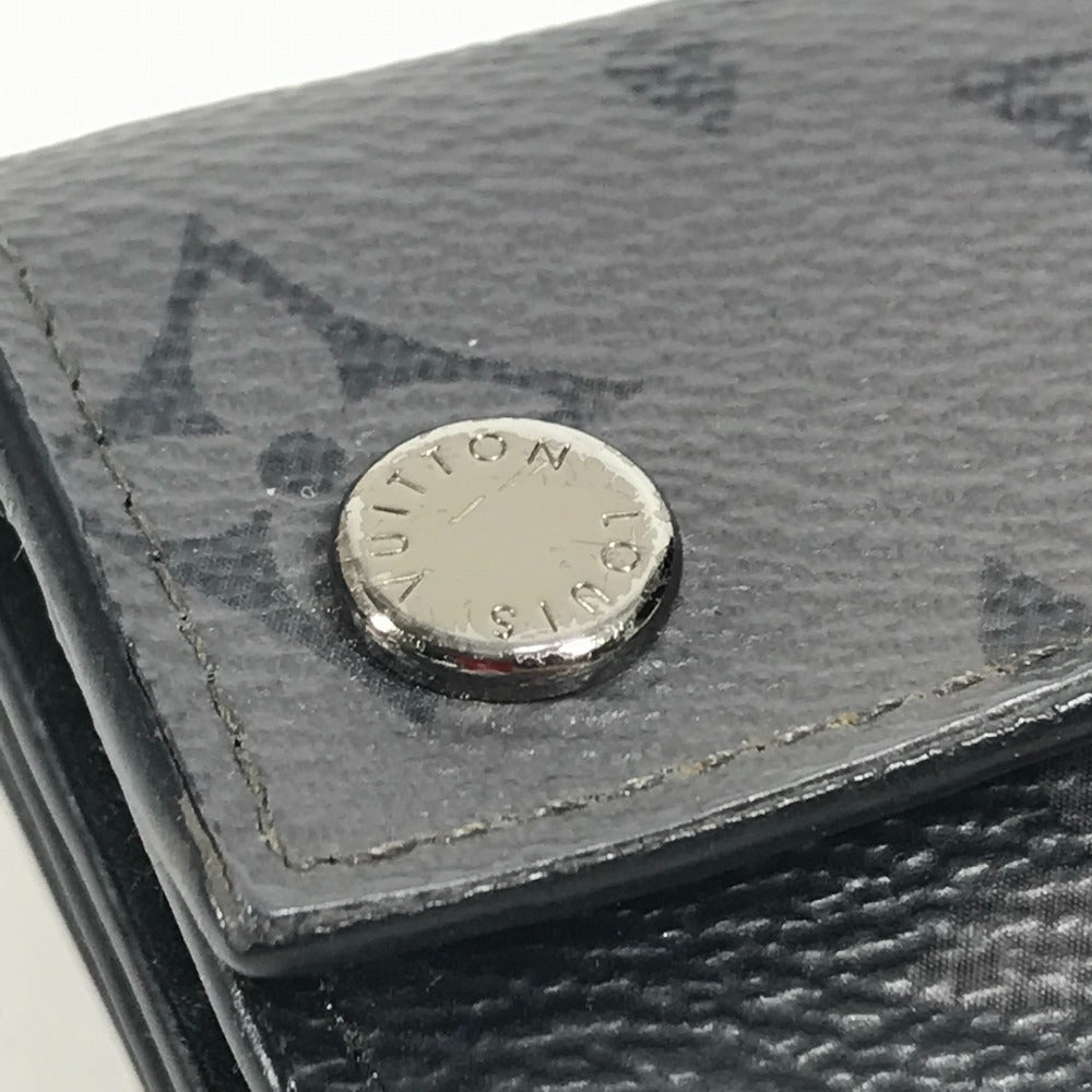 LOUIS VUITTON M45417 Monogram Eclipse Discovery Compact Wallet, Tri-fold Wallet, Monogram Eclipse Canvas, Unisex, Black