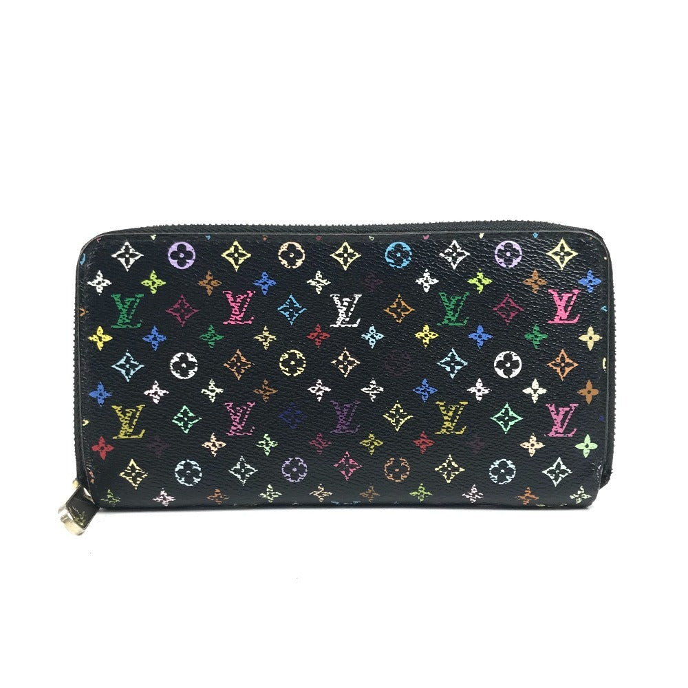 LOUIS VUITTON M60050 Monogram Multicolore Zippy Wallet, Bifold Long Wallet, Monogram Multicolore Canvas, Unisex, Noir, Black