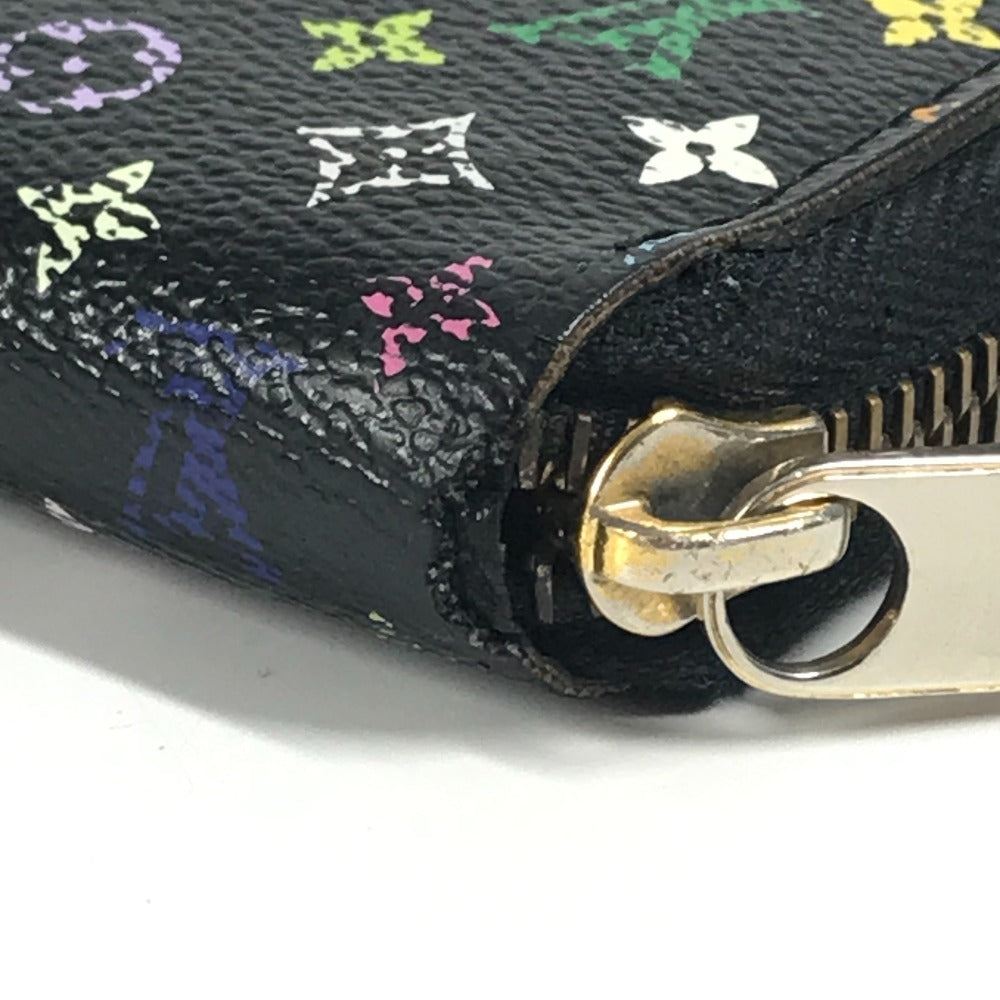 LOUIS VUITTON M60050 Monogram Multicolore Zippy Wallet, Bifold Long Wallet, Monogram Multicolore Canvas, Unisex, Noir, Black