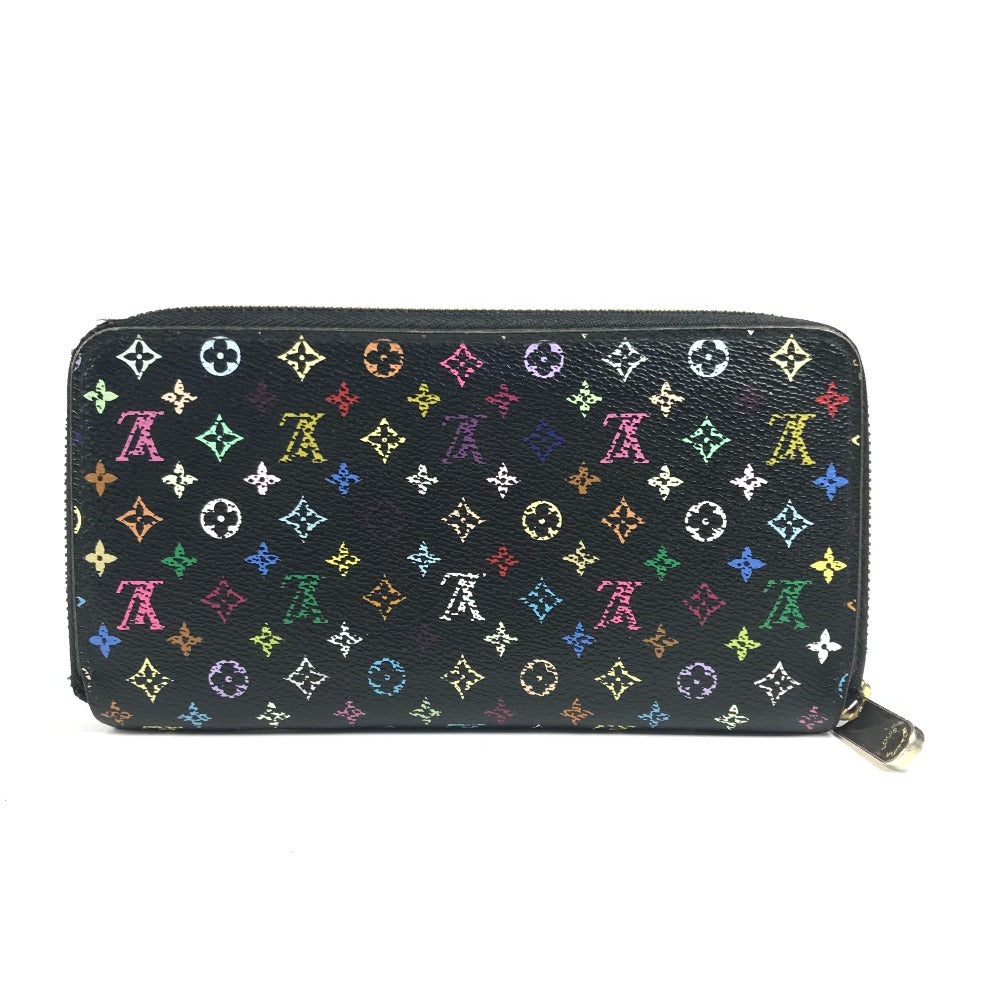 LOUIS VUITTON M60050 Monogram Multicolore Zippy Wallet, Bifold Long Wallet, Monogram Multicolore Canvas, Unisex, Noir, Black