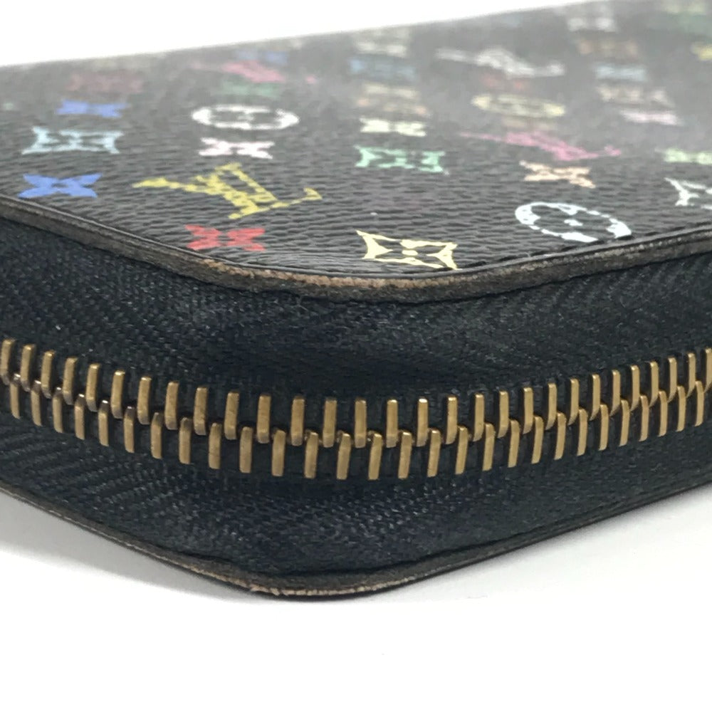 LOUIS VUITTON M60050 Monogram Multicolore Zippy Wallet, Bifold Long Wallet, Monogram Multicolore Canvas, Unisex, Noir, Black