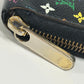 LOUIS VUITTON M60050 Monogram Multicolore Zippy Wallet, Bifold Long Wallet, Monogram Multicolore Canvas, Unisex, Noir, Black