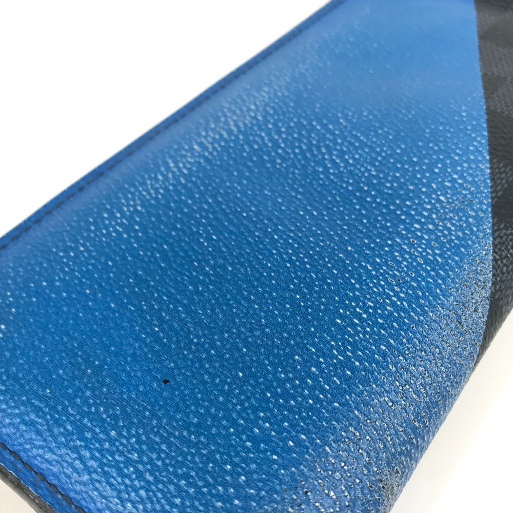 LOUIS VUITTON N41593 Damier Cobalt America's Cup 2017 Portefeuille Brazza Bifold Long Wallet in Damier Cobalt Canvas, Unisex, Navy