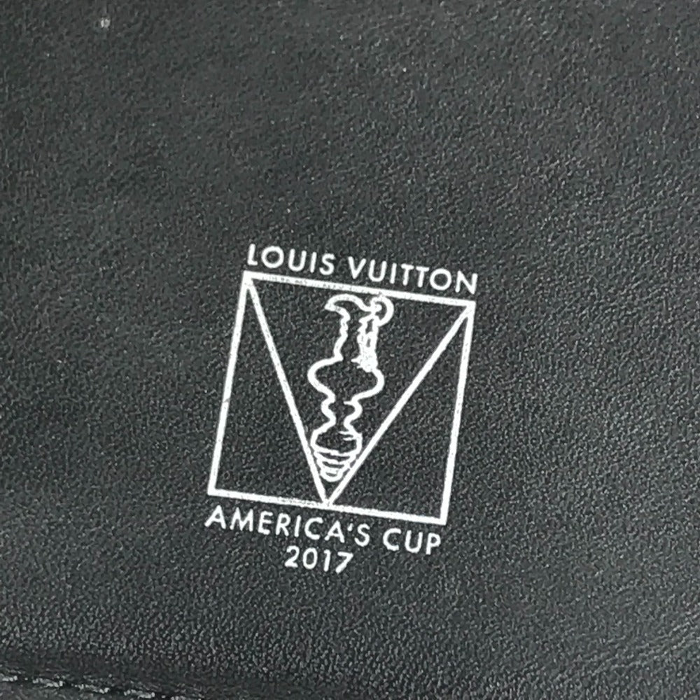 LOUIS VUITTON N41593 Damier Cobalt America's Cup 2017 Portefeuille Brazza Bifold Long Wallet in Damier Cobalt Canvas, Unisex, Navy