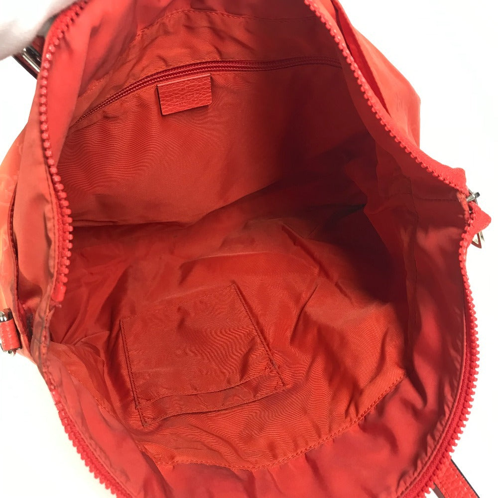 GUCCI 387067 GG Logo Tote Bag, Handbag, Shoulder Bag, Nylon, Unisex, Orange