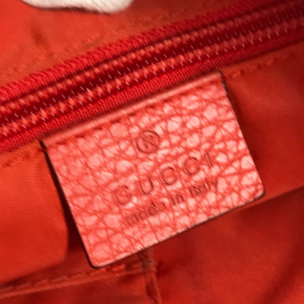 GUCCI 387067 GG Logo Tote Bag, Handbag, Shoulder Bag, Nylon, Unisex, Orange