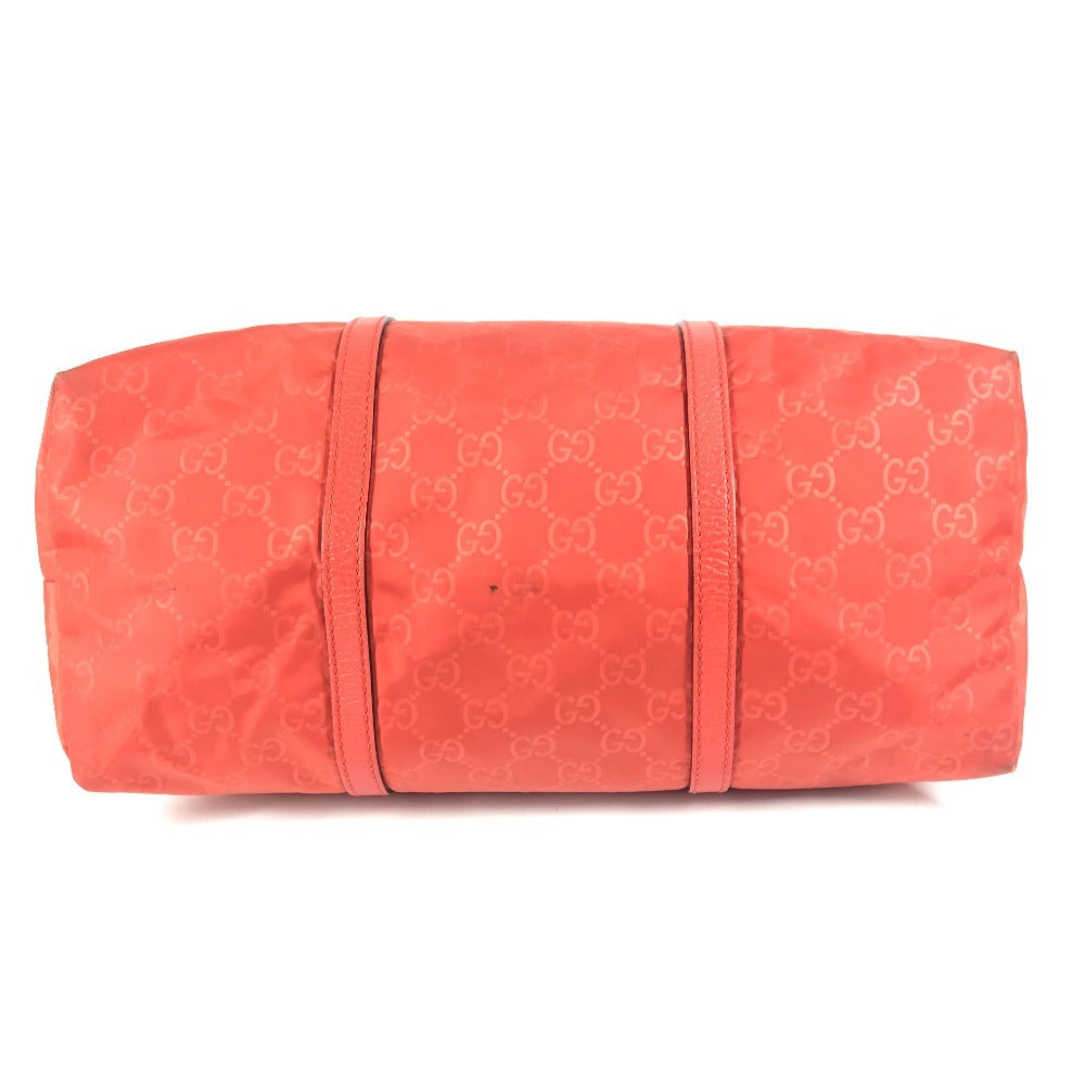GUCCI 387067 GG Logo Tote Bag, Handbag, Shoulder Bag, Nylon, Unisex, Orange