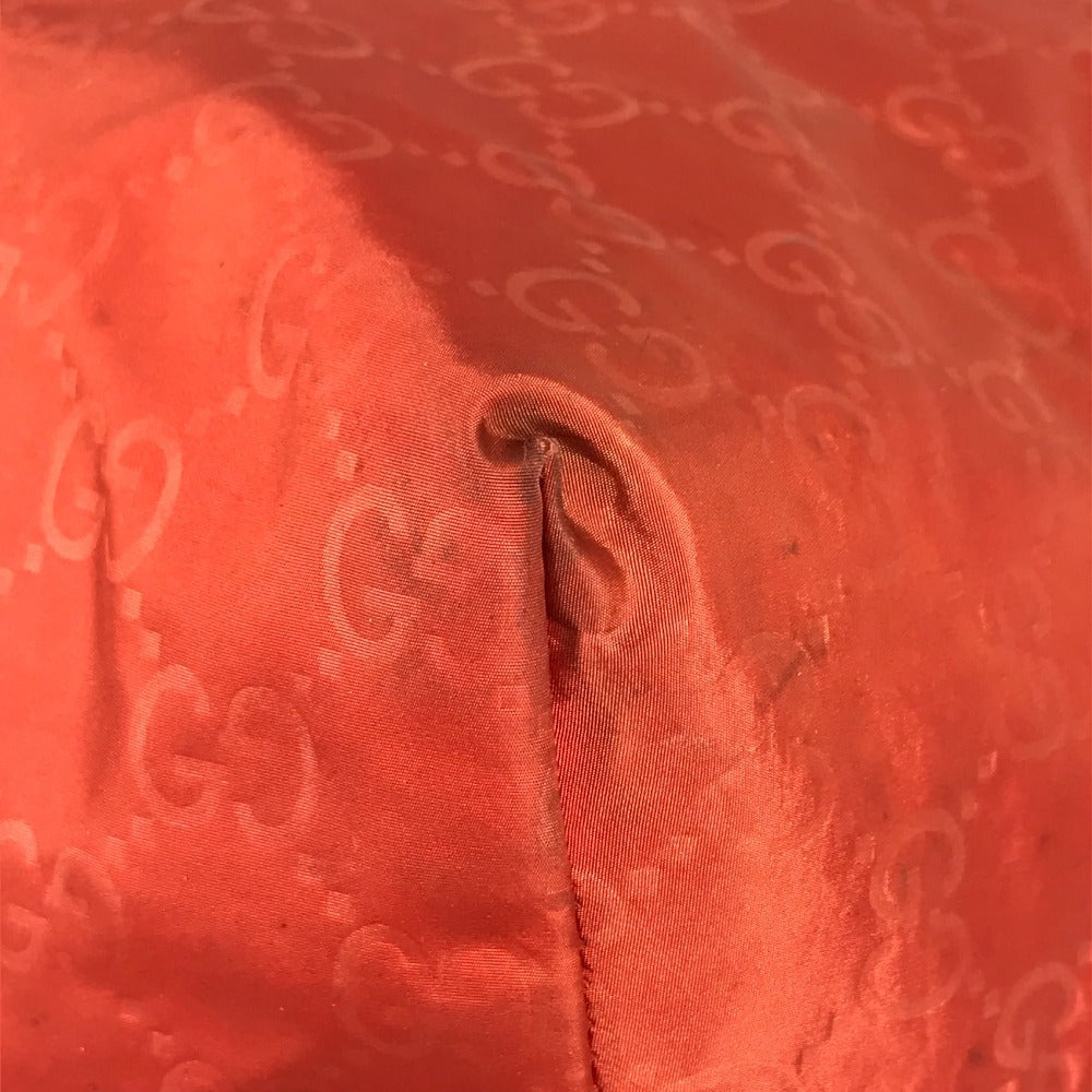 GUCCI 387067 GG Logo Tote Bag, Handbag, Shoulder Bag, Nylon, Unisex, Orange
