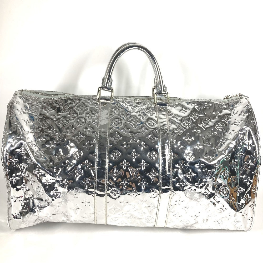 LOUIS VUITTON M95275 モノグラムミロワール キーポル55 キーポル 55 ボストンバッグ カバン 旅行バッグ トラベルバッグ ミラー ボストンバッグ レザー レディース アルジャン シルバー