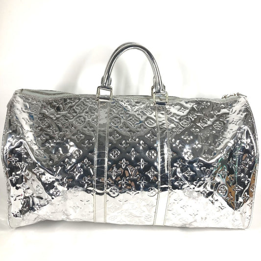 LOUIS VUITTON M95275 モノグラムミロワール キーポル55 キーポル 55 ボストンバッグ カバン 旅行バッグ トラベルバッグ ミラー ボストンバッグ レザー レディース アルジャン シルバー