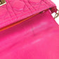 Dior 2-Way Bag, Cannage Logo Clutch Bag, Crossbody Bag, Chain Bag, Shoulder Bag, Leather, Women's, Pink