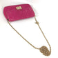 Dior 2-Way Bag, Cannage Logo Clutch Bag, Crossbody Bag, Chain Bag, Shoulder Bag, Leather, Women's, Pink