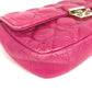Dior 2-Way Bag, Cannage Logo Clutch Bag, Crossbody Bag, Chain Bag, Shoulder Bag, Leather, Women's, Pink