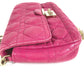 Dior 2-Way Bag, Cannage Logo Clutch Bag, Crossbody Bag, Chain Bag, Shoulder Bag, Leather, Women's, Pink