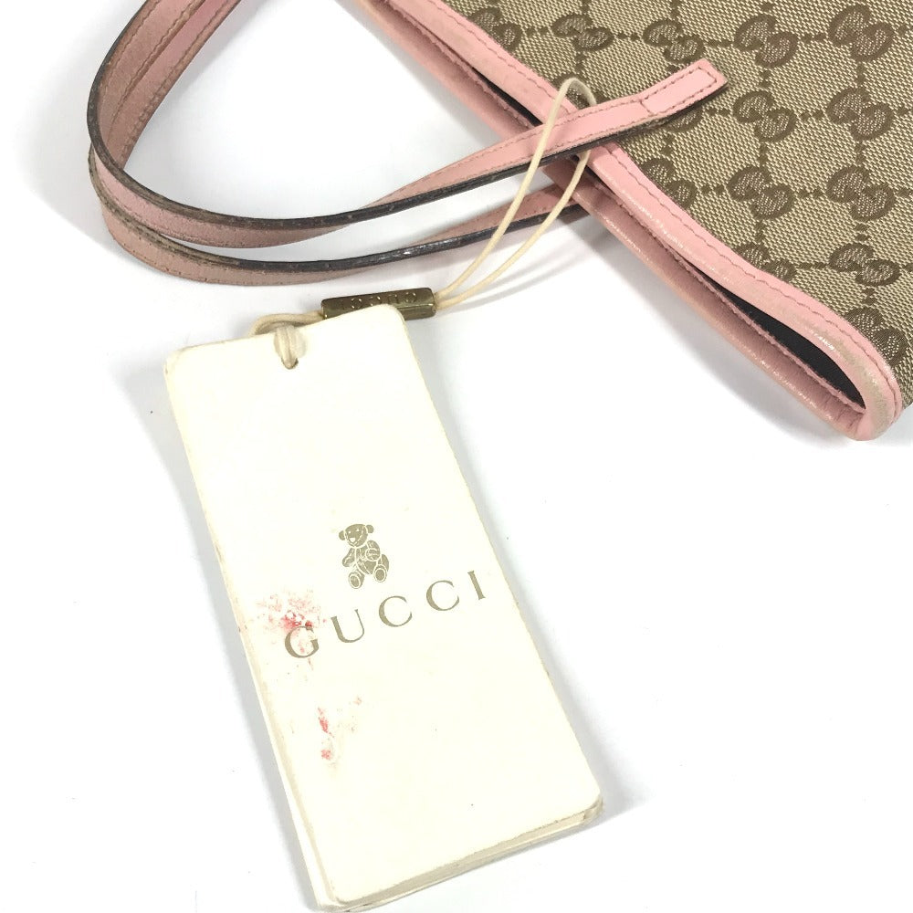 GUCCI 271101 GG Papagalo Parrot Charm Tote Bag/Handbag in GG Canvas/Leather, Kids' Pink