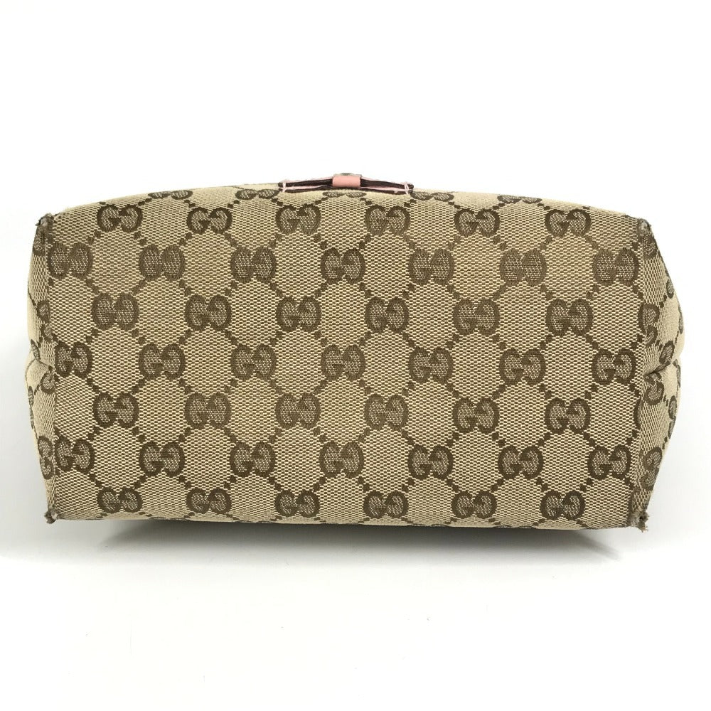 GUCCI 271101 GG Papagalo Parrot Charm Tote Bag/Handbag in GG Canvas/Leather, Kids' Pink