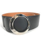 HERMES Wide Belt, Accessory, Buckle Belt, Leather, Women's, Black