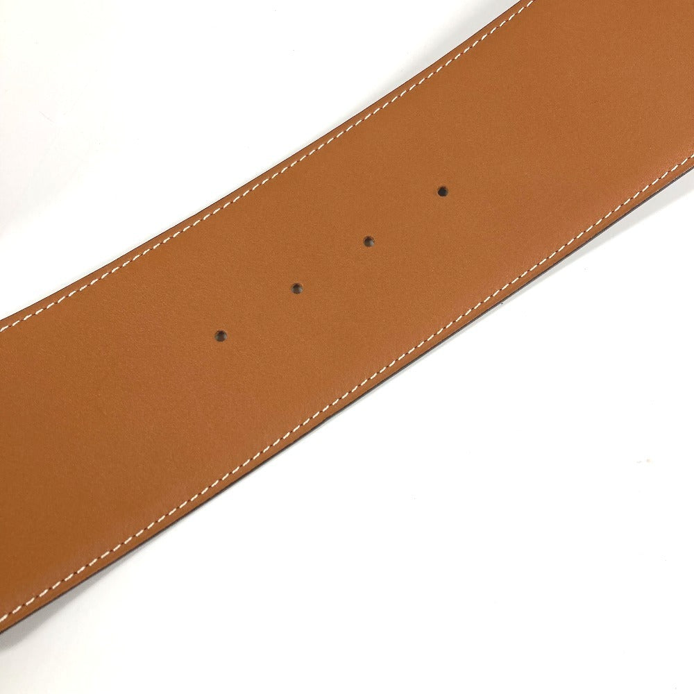 HERMES Wide Belt, Accessory, Buckle Belt, Leather, Women's, Black