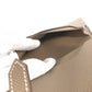 HERMES Bearn H Logo Business Card Case, Pass Case, Bifold Card Case, Leather, Unisex, Etoupe, Beige