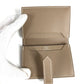 HERMES Bearn H Logo Business Card Case, Pass Case, Bifold Card Case, Leather, Unisex, Etoupe, Beige