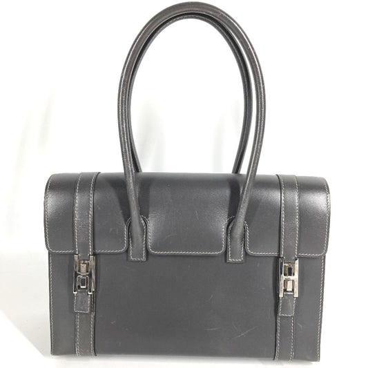 HERMES H金具 ドラッグ27 ドラッグ 27 カバン トートバッグ ハンドバッグ レザー ユニセックス グレー