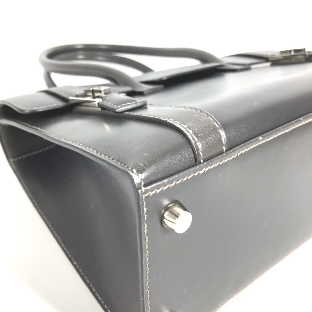 HERMES H金具 ドラッグ27 ドラッグ 27 カバン トートバッグ ハンドバッグ レザー ユニセックス グレー
